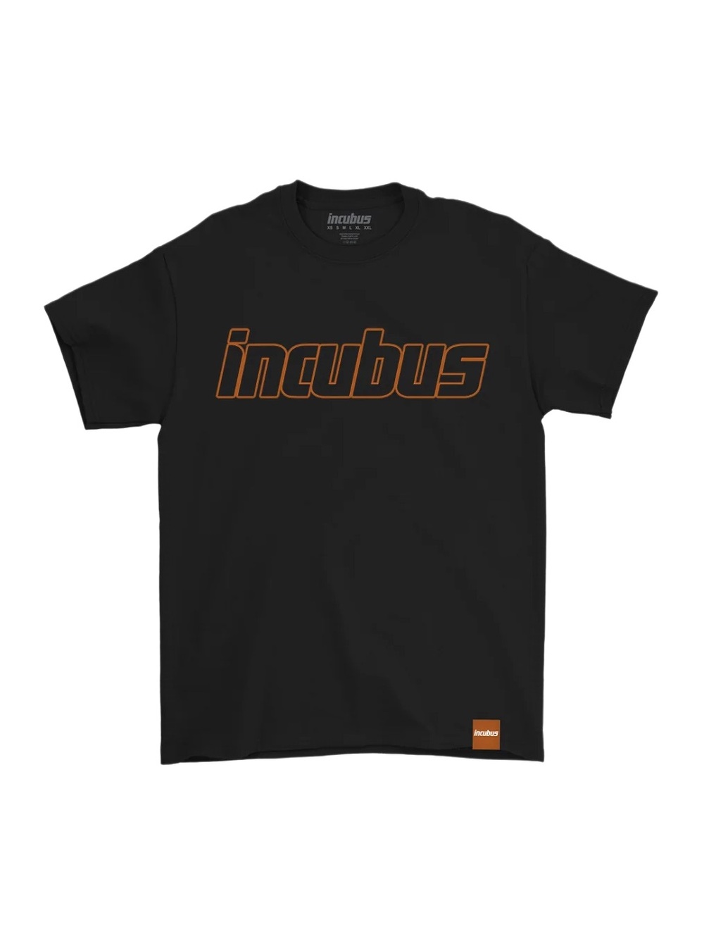 Incubus Orange Logo Outline Black Tee Size Large New